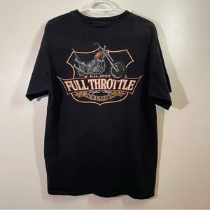 Vintage 𝅺Full Throttle Saloon Daytona Sturgis Biker T Shirt Size L